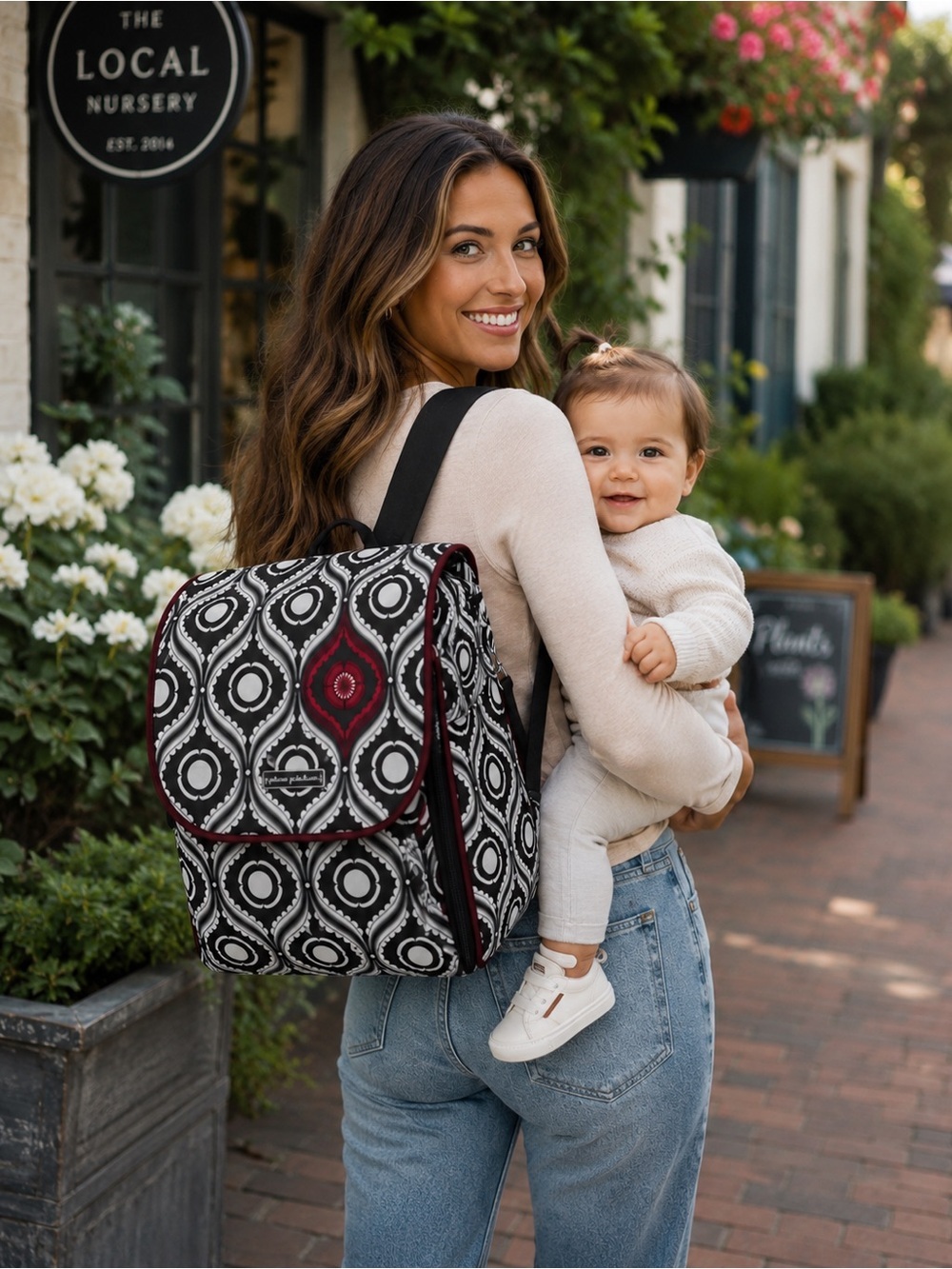 Petunia Pickle Bottom “Evening in Islington” Backpack Crossbody Diaper Bag